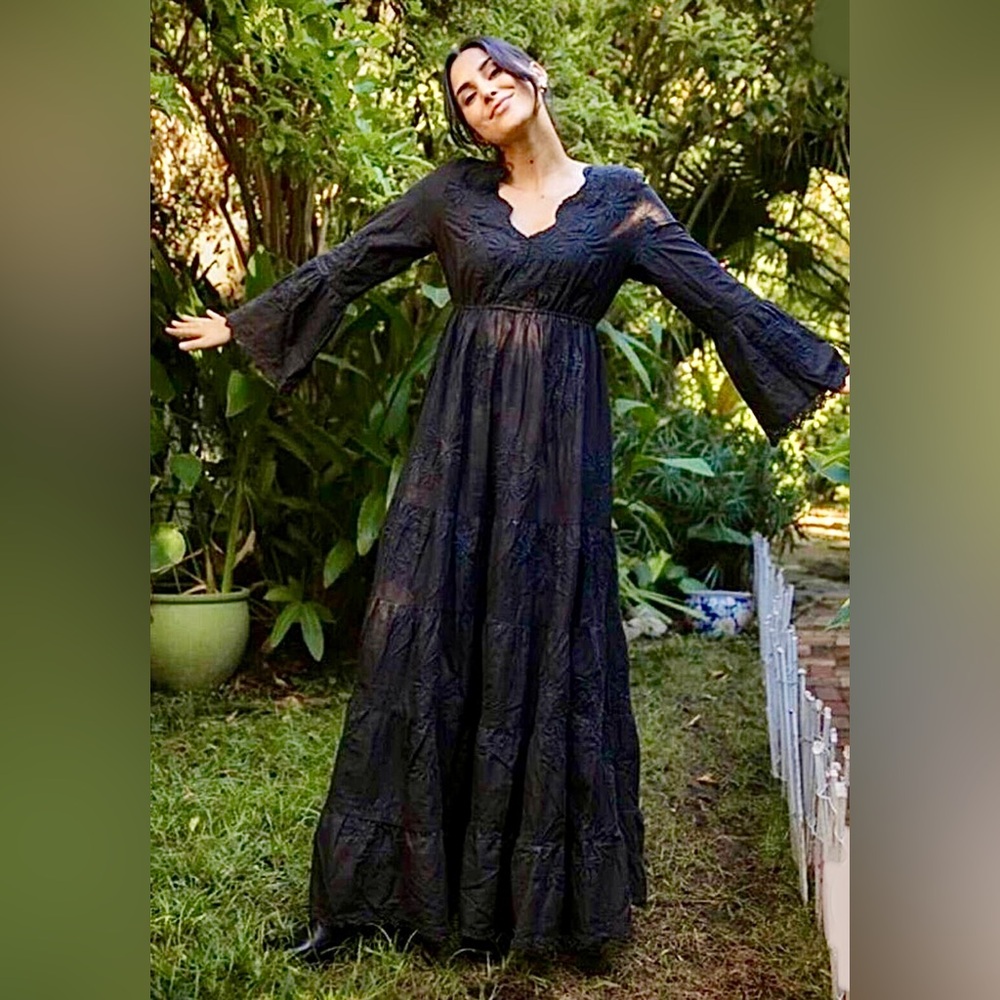 Anthropologie x Raga Jaya Maxi Dress, Black, Small